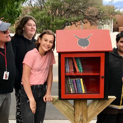 MACCS Students Build Little Free Library, Washington & Copper